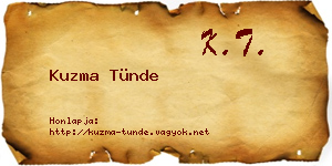 Kuzma Tünde névjegykártya